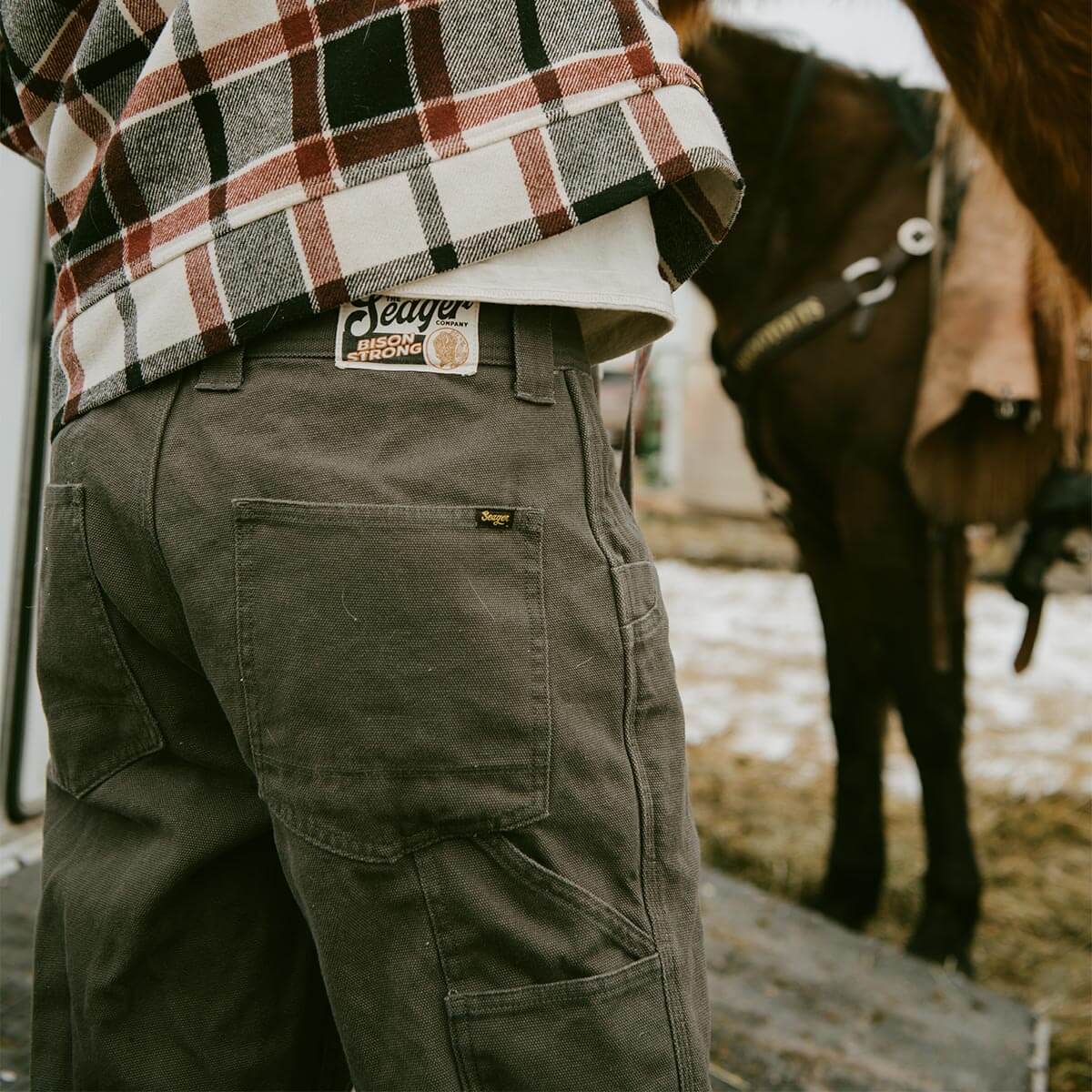 Bison Canvas Pant Darkwood - Image 8