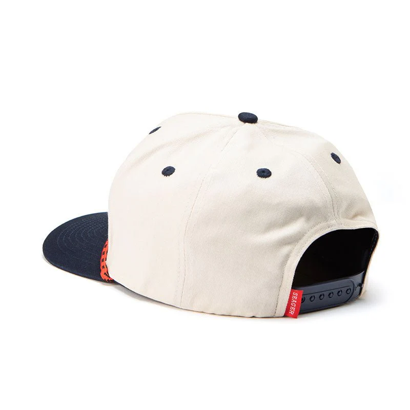 Branded Snapback Cream/Navy - Image 4