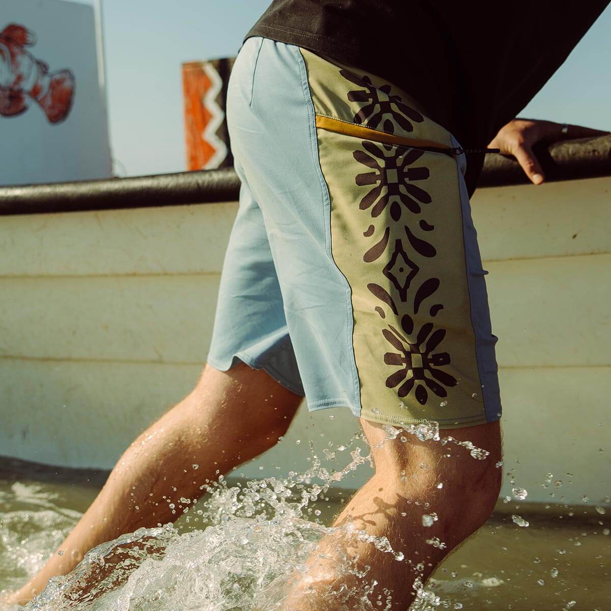 Capo Panel Boardshort Faded Denim - Image 5