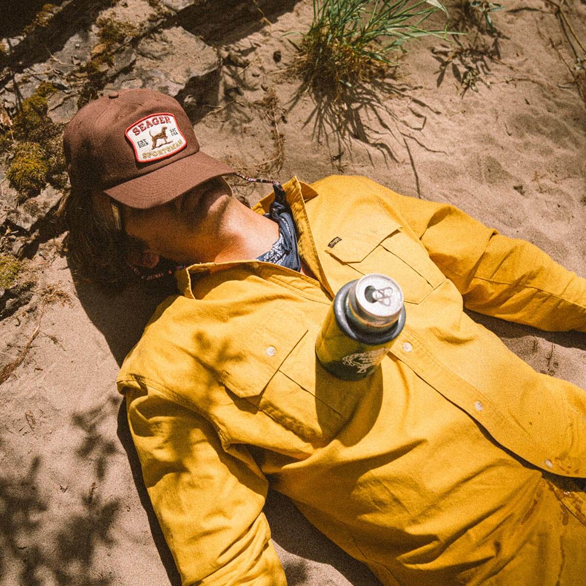 Chief L/S Overshirt Washed Amber Gold - Image 5