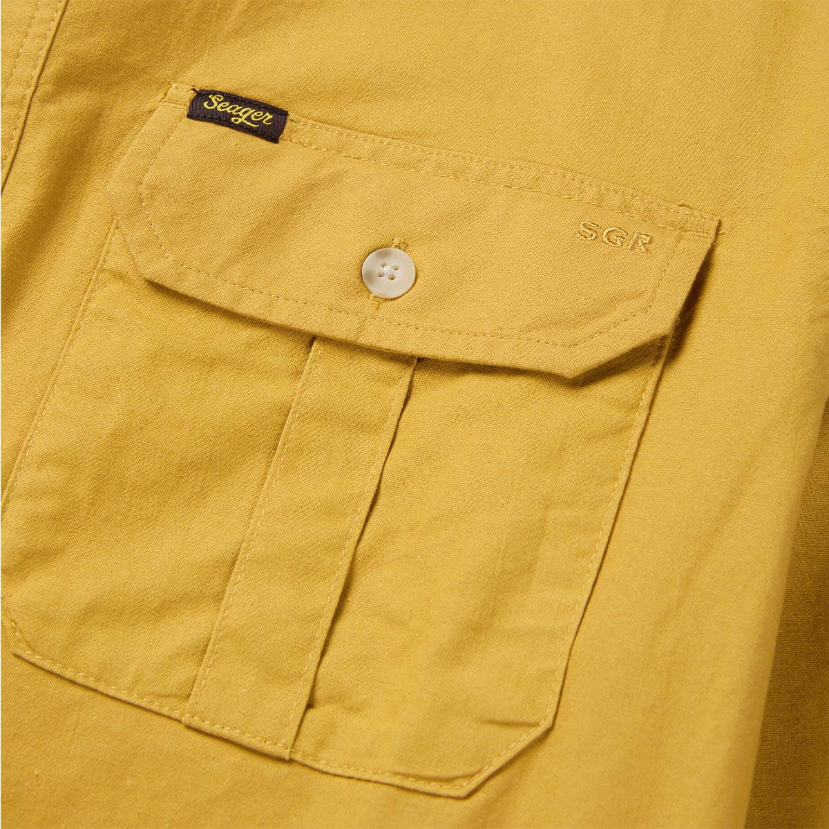 Chief L/S Overshirt Washed Amber Gold - Image 7