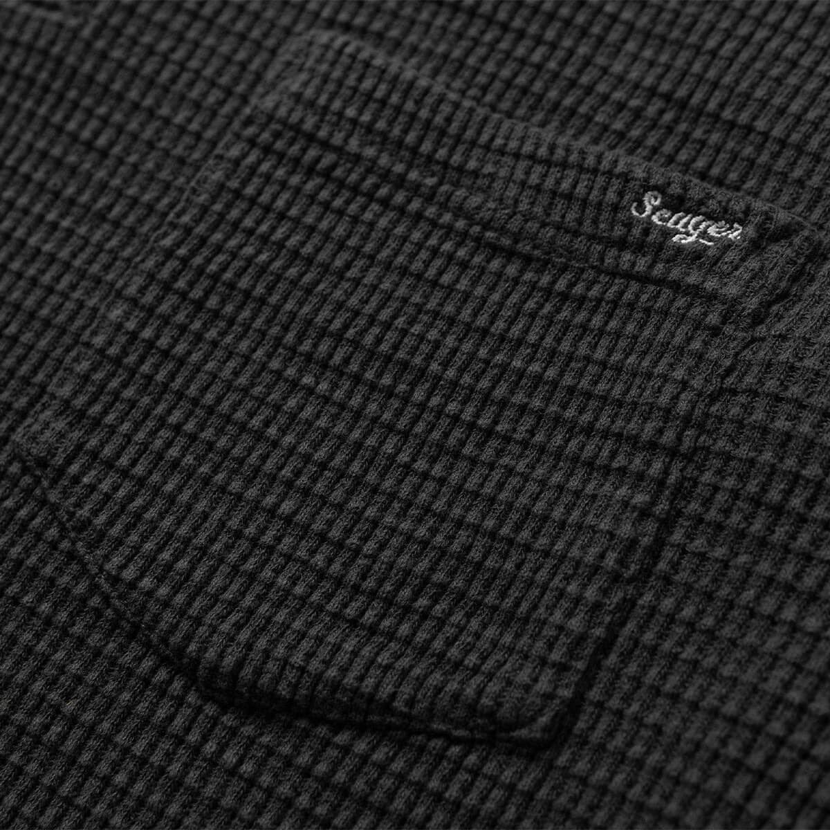 Sawpit Henley LS Thermal Vintage Black - Image 7
