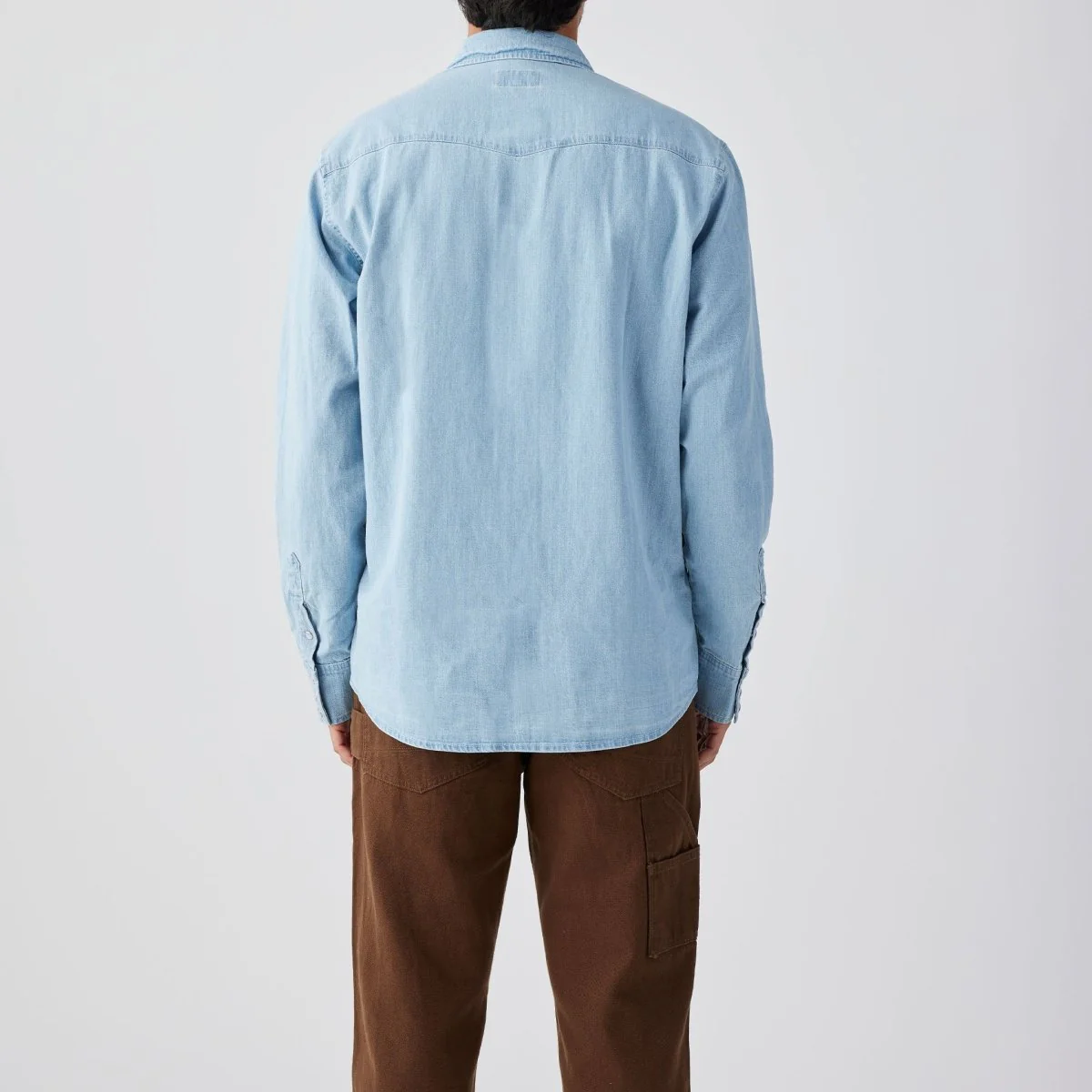 Reagan Pearl Snap Light Wash Indigo - Image 4