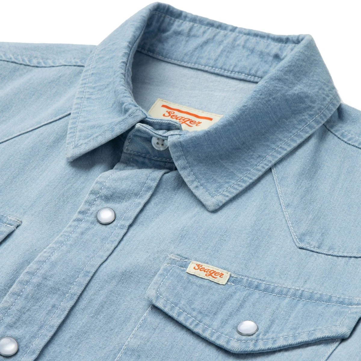 Reagan Pearl Snap Light Wash Indigo - Image 5