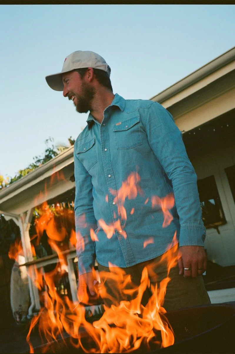 Reagan Pearl Snap Light Wash Indigo - Image 8