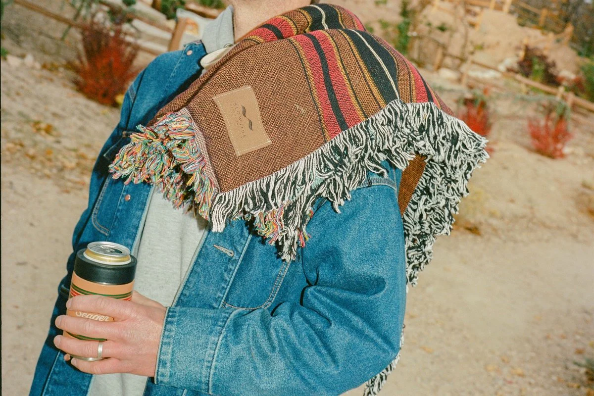 Seager x Slowtide Tapestry Blanket Striped Brown - Image 5