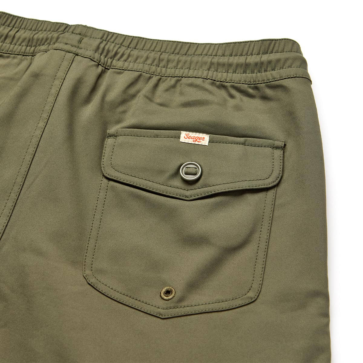 Yuma Nylon Shorts Dark Olive - Image 3